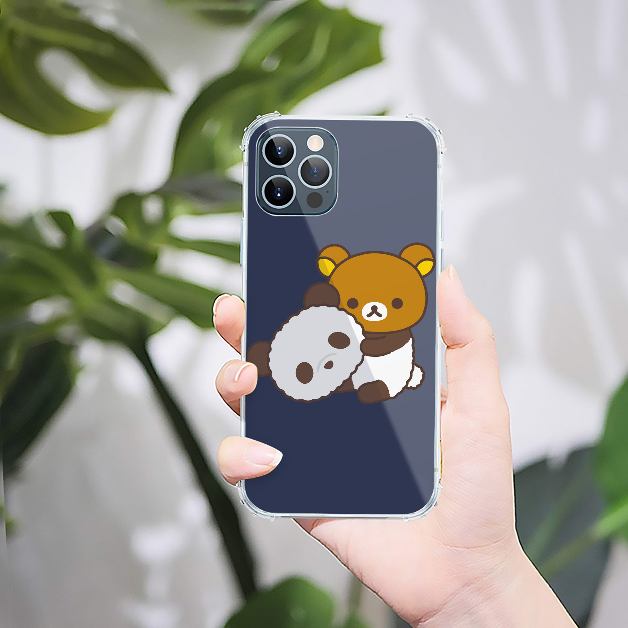 （画像用） リラックマ リラックマ キイロイトリ Rilakkuma Korilakkuma Kiiroitori 【iPhone 12シリーズ対応】透明スマホケース（クリアソフトケース）